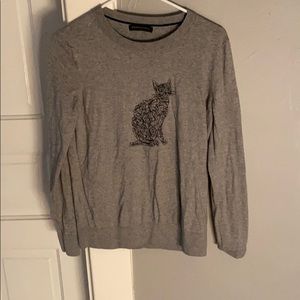 Grey/Black cat long sleeve